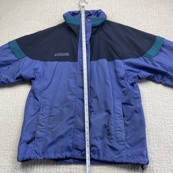 Vintage Columbia Windbreaker Jacket Women Size S Bugaboo Blue GreenPurple - Picture 11 of 16